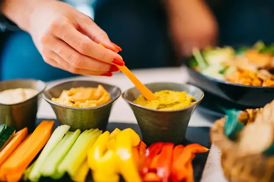 Organic finger food and canapés